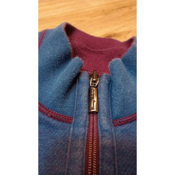 Tommy Bahama Sweatshirt Mens Large L  1/4 Zip Reversible Pullover Embroidered * - Picture 6 of 16